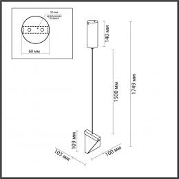 Odeon light 6677/5L L-VISION ODL24 205 Подвесной светильник брашир черн/металл/хрусталь IP20 LED 5W 320Лм 4000K RAY  - 2 купить